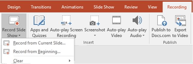record audio narration in powerpoint 2016 for mac